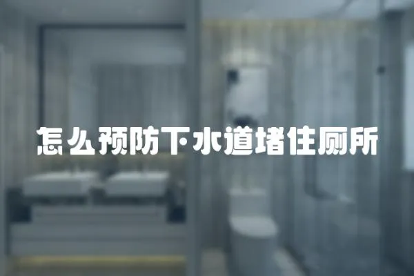 怎么預防下水道堵住廁所