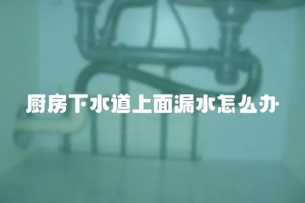 廚房下水道上面漏水怎么辦