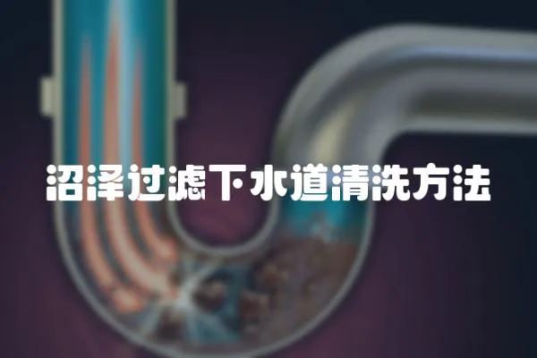 沼澤過濾下水道清洗方法