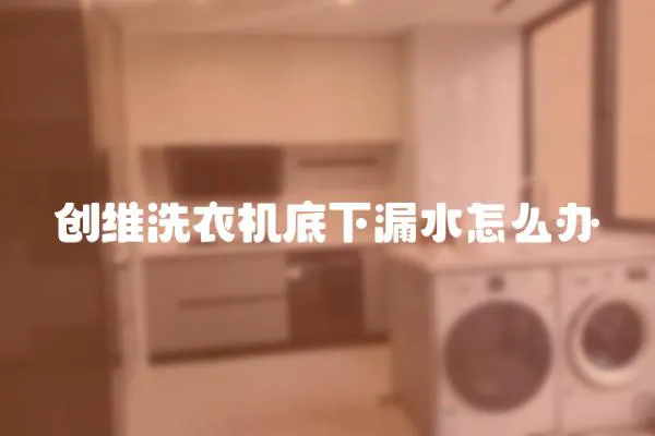 創維洗衣機底下漏水怎么辦