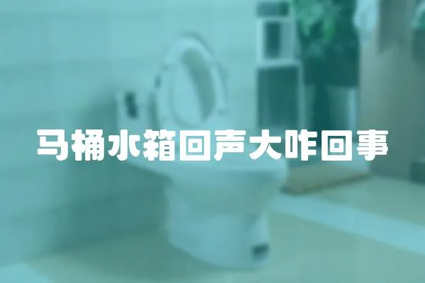 馬桶水箱回聲大咋回事