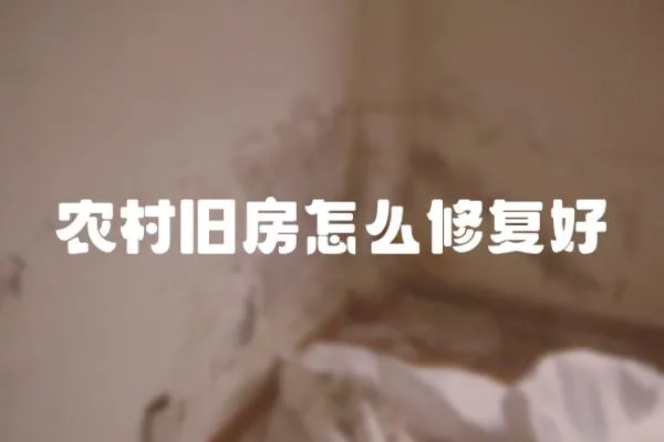 農村舊房怎么修復好