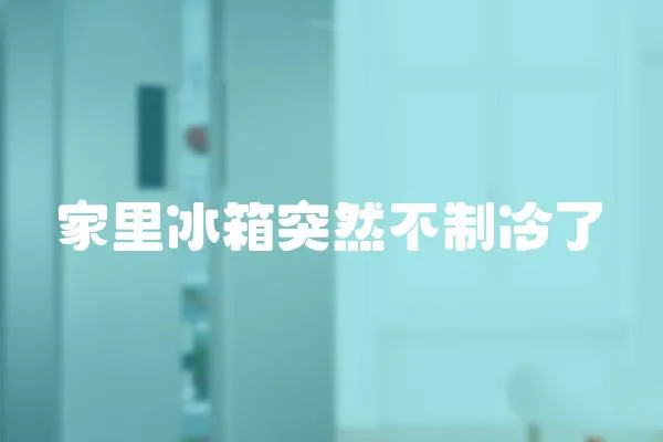 家里冰箱突然不制冷了