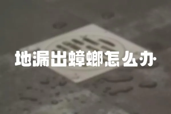 地漏出蟑螂怎么辦