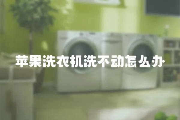 蘋果洗衣機洗不動怎么辦