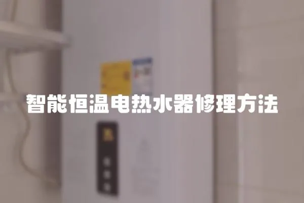 智能恒溫電熱水器修理方法