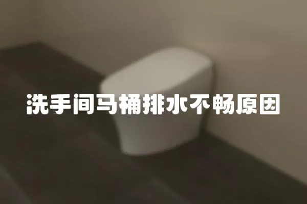 洗手間馬桶排水不暢原因