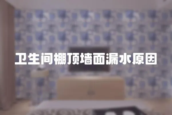 衛(wèi)生間棚頂墻面漏水原因