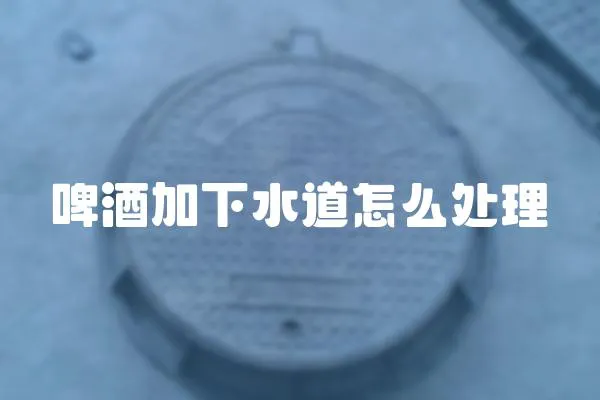 啤酒加下水道怎么處理