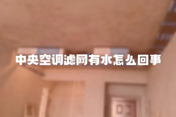 中央空調濾網有水怎么回事