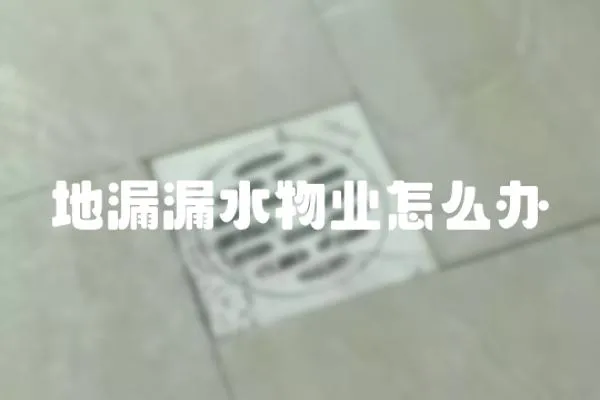 地漏漏水物業怎么辦