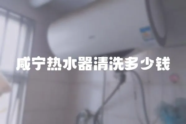 咸寧熱水器清洗多少錢