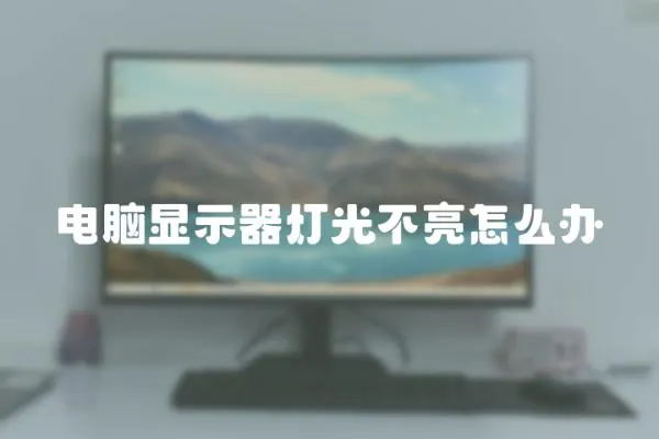 電腦顯示器燈光不亮怎么辦