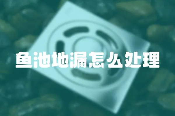 魚池地漏怎么處理