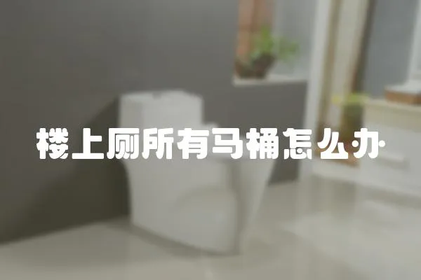 樓上廁所有馬桶怎么辦