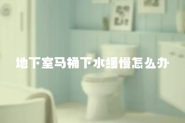 地下室馬桶下水緩慢怎么辦