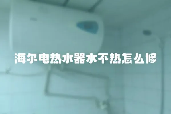 海爾電熱水器水不熱怎么修
