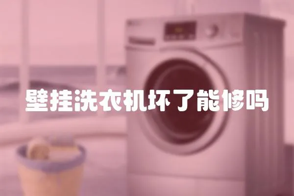 壁掛洗衣機壞了能修嗎