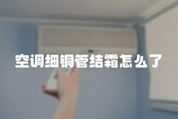 空調(diào)細(xì)銅管結(jié)霜怎么了