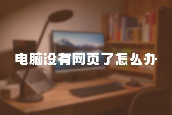 電腦沒有網頁了怎么辦