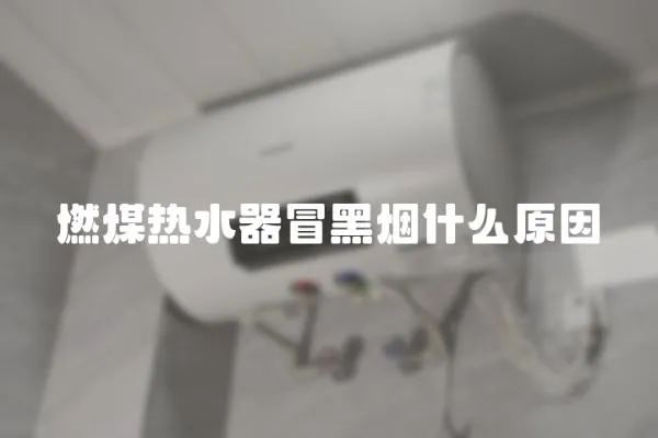 燃煤熱水器冒黑煙什么原因