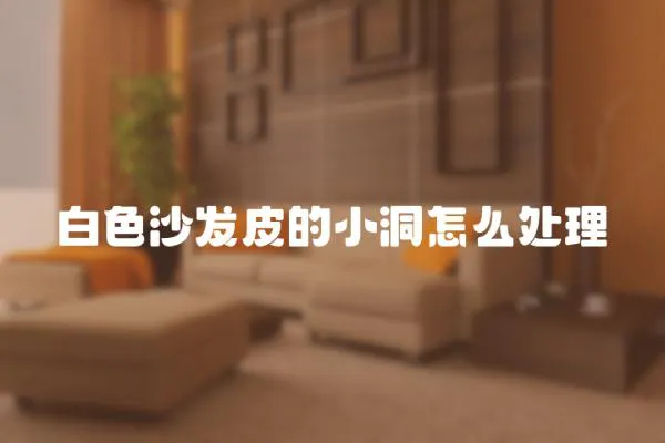 白色沙發(fā)皮的小洞怎么處理