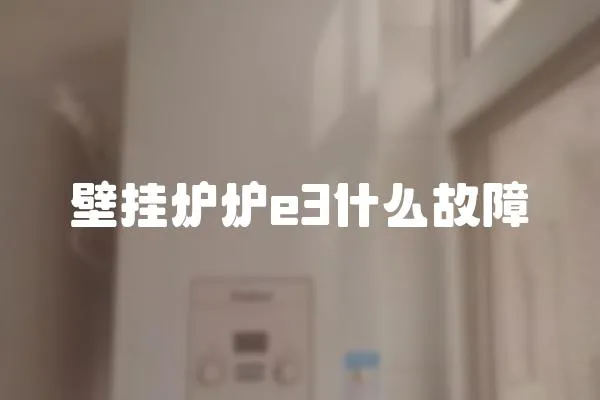 壁掛爐爐e3什么故障