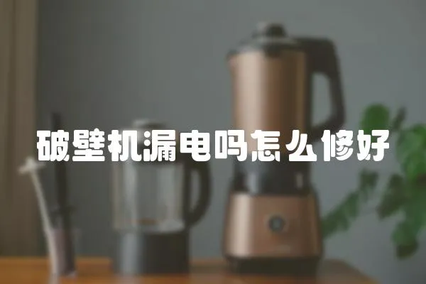 破壁機漏電嗎怎么修好