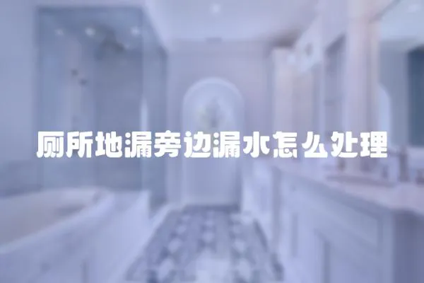 廁所地漏旁邊漏水怎么處理