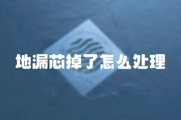 地漏芯掉了怎么處理