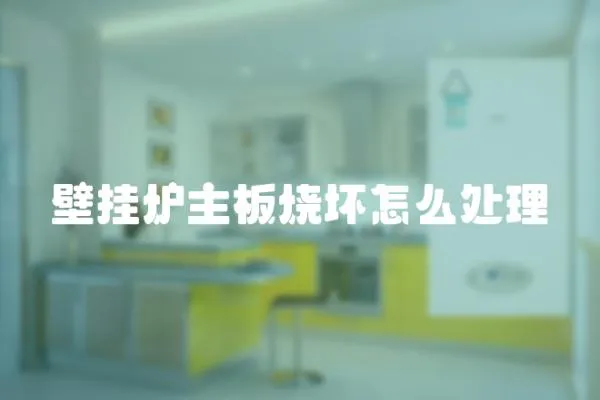 壁掛爐主板燒壞怎么處理