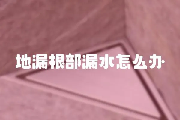 地漏根部漏水怎么辦
