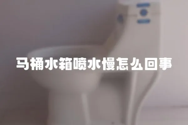 馬桶水箱噴水慢怎么回事