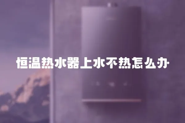 恒溫?zé)崴魃纤粺嵩趺崔k