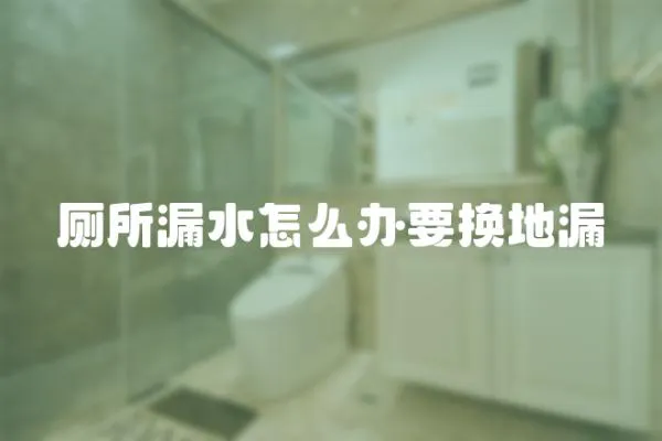 廁所漏水怎么辦要換地漏
