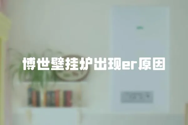博世壁掛爐出現er原因