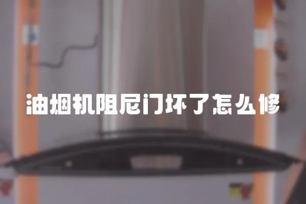 油煙機阻尼門壞了怎么修