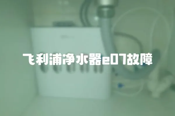 飛利浦凈水器e07故障