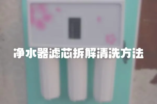 凈水器濾芯拆解清洗方法