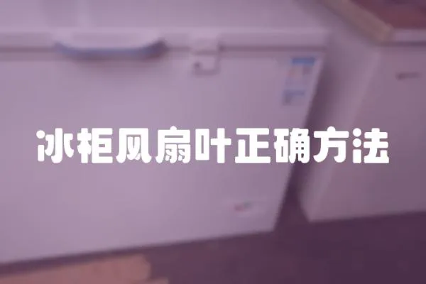 冰柜風扇葉正確方法