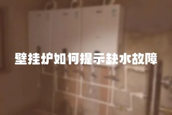 壁挂炉如何提示缺水故障