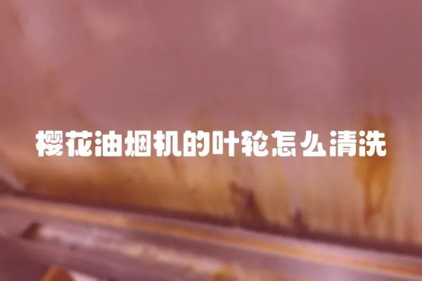 櫻花油煙機的葉輪怎么清洗