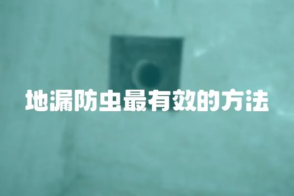 地漏防蟲最有效的方法