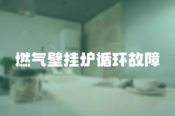 燃氣壁掛爐循環故障