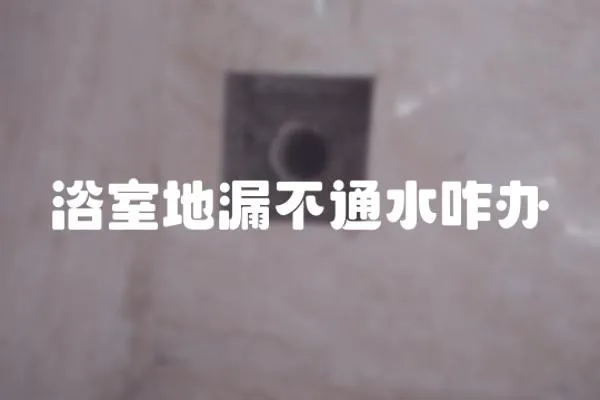 浴室地漏不通水咋辦