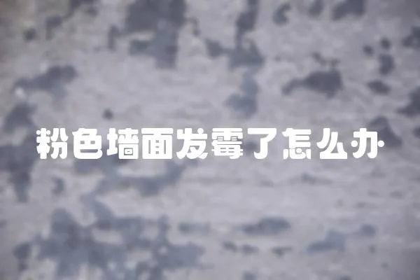 粉色墻面發(fā)霉了怎么辦