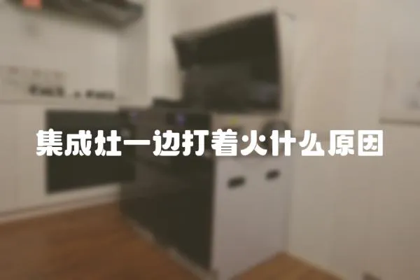 集成灶一邊打著火什么原因