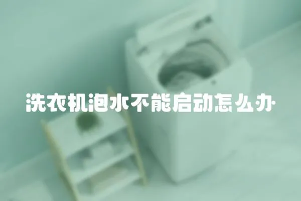 洗衣機泡水不能啟動怎么辦