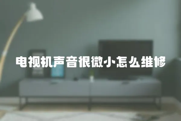 電視機聲音很微小怎么維修
