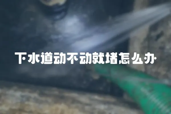下水道動(dòng)不動(dòng)就堵怎么辦